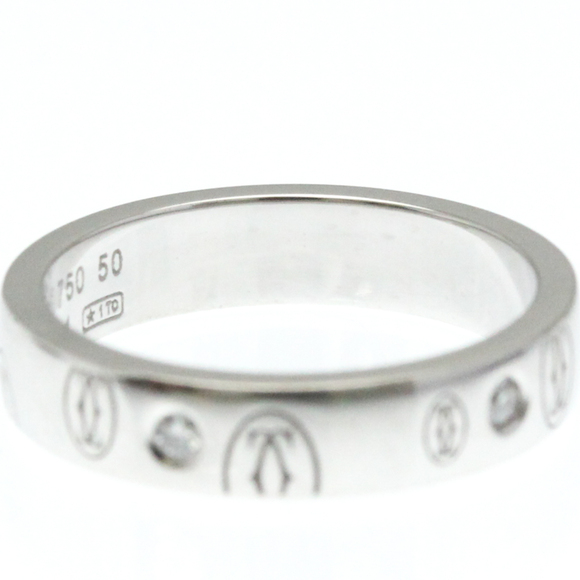 CARTIER 18k Silver Diamond Ring - Picture 8 of 9